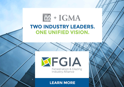 Learn More. Two Industry Leaders. One Unified Vision. AAMA, IGMA and FGIA logos