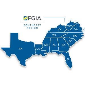 FGIA Southeast Region logo with map