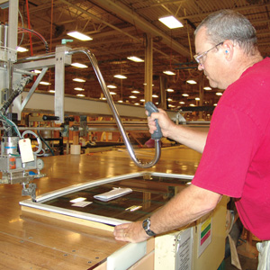 plant worker on production line