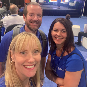 Aaron Blom, Angela-Dickson and Janice Yglesias at GlassBuild