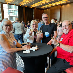 members at a reception during a conference
