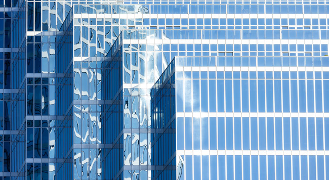 commercial building exterior glass