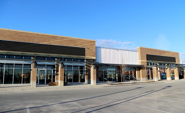 new commercial building with retail and office space