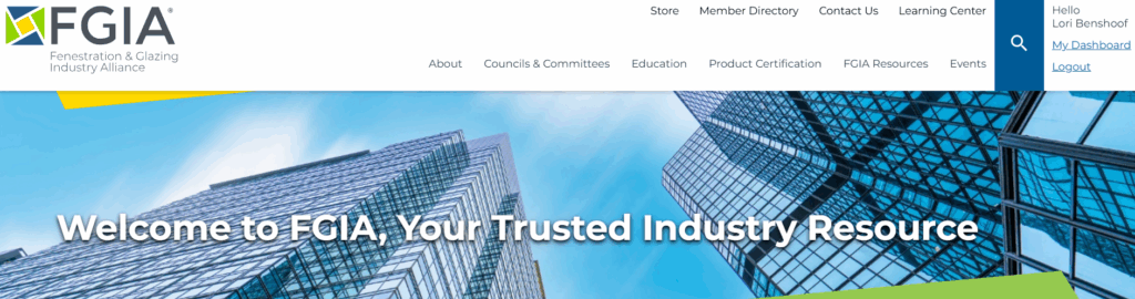 FGIA website home page