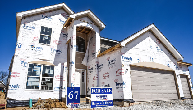residential construction with home wrap