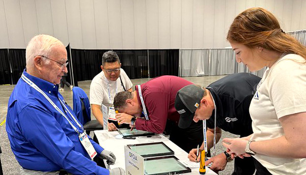 Bill Lingnell conducting skills challenge with attendees