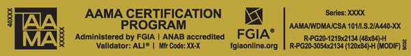 AAMA Program Certification Gold Label