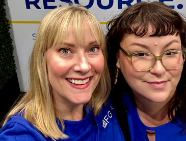 Angela Dickson and Sam Leeke at Glassbuild America